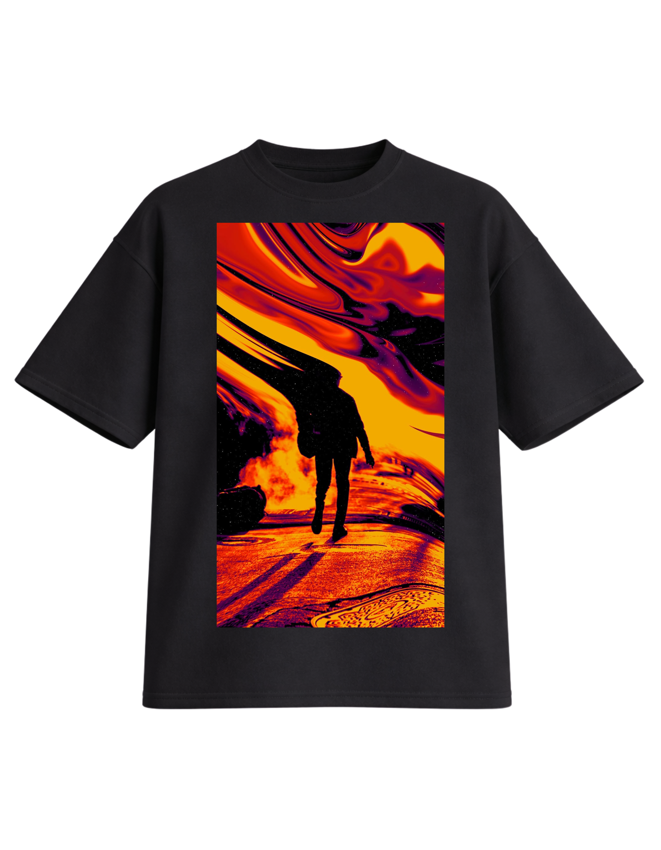 DRIPACCO© DUSK DRIPTORTED Oversized T-Shirt