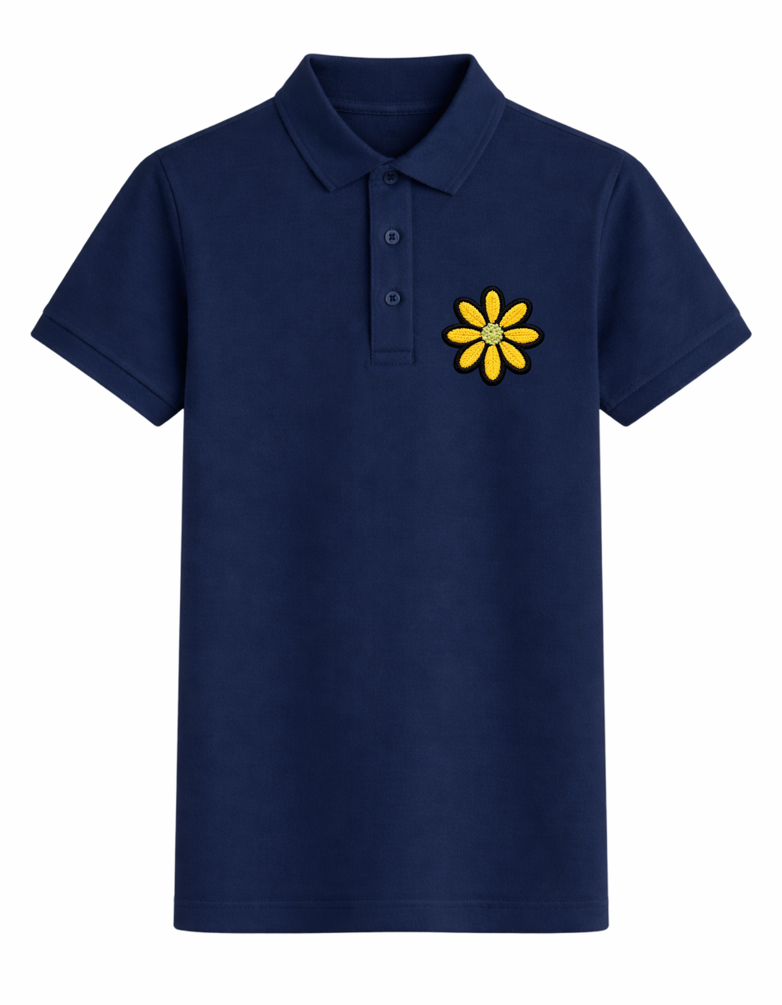 DRIPACCO© Daisy Classic Embroidery Polo