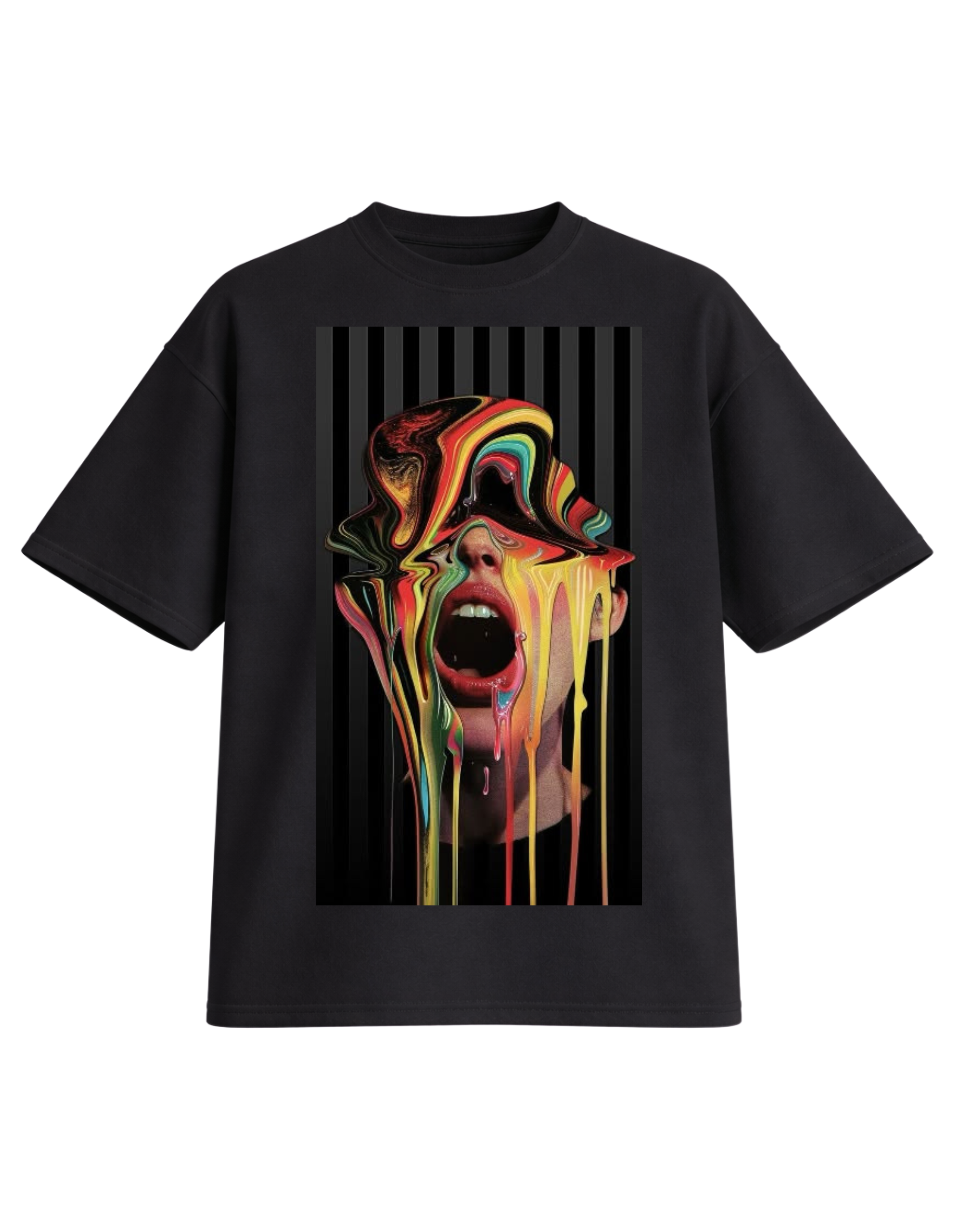 DRIPACCO© LIQUIFY DRIPTORTED Oversized T-Shirt