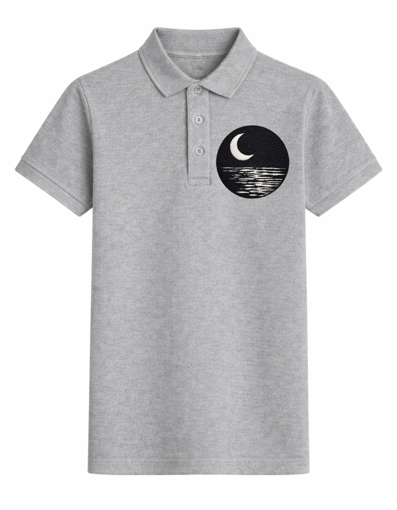 DRIPACCO© Moon & Sea Classic Embroidery Polo