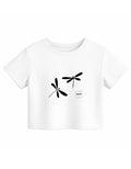 Dragon Fly graphic print streetwear crop top