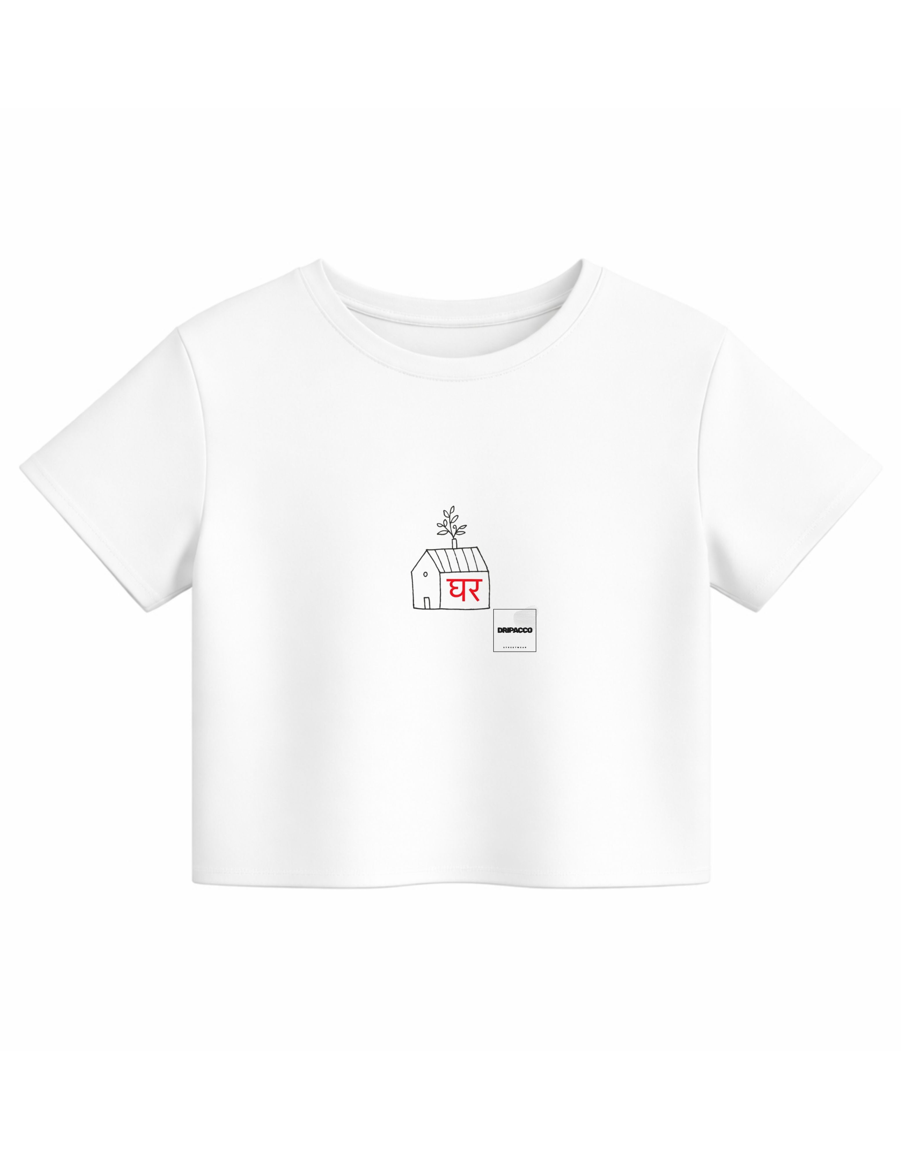 Home graphic print  streetwear crop top