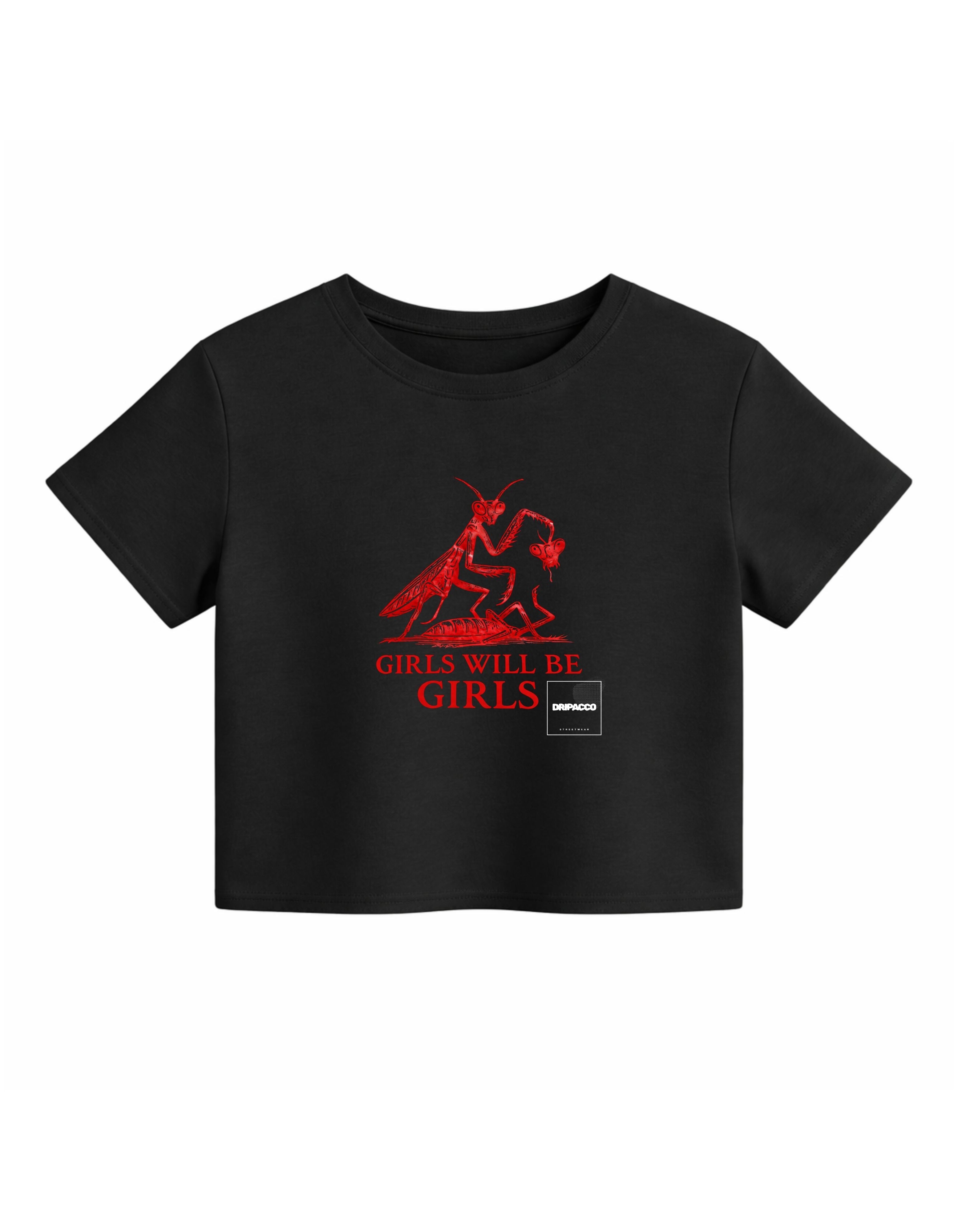 Mantis graphic print streetwear crop top