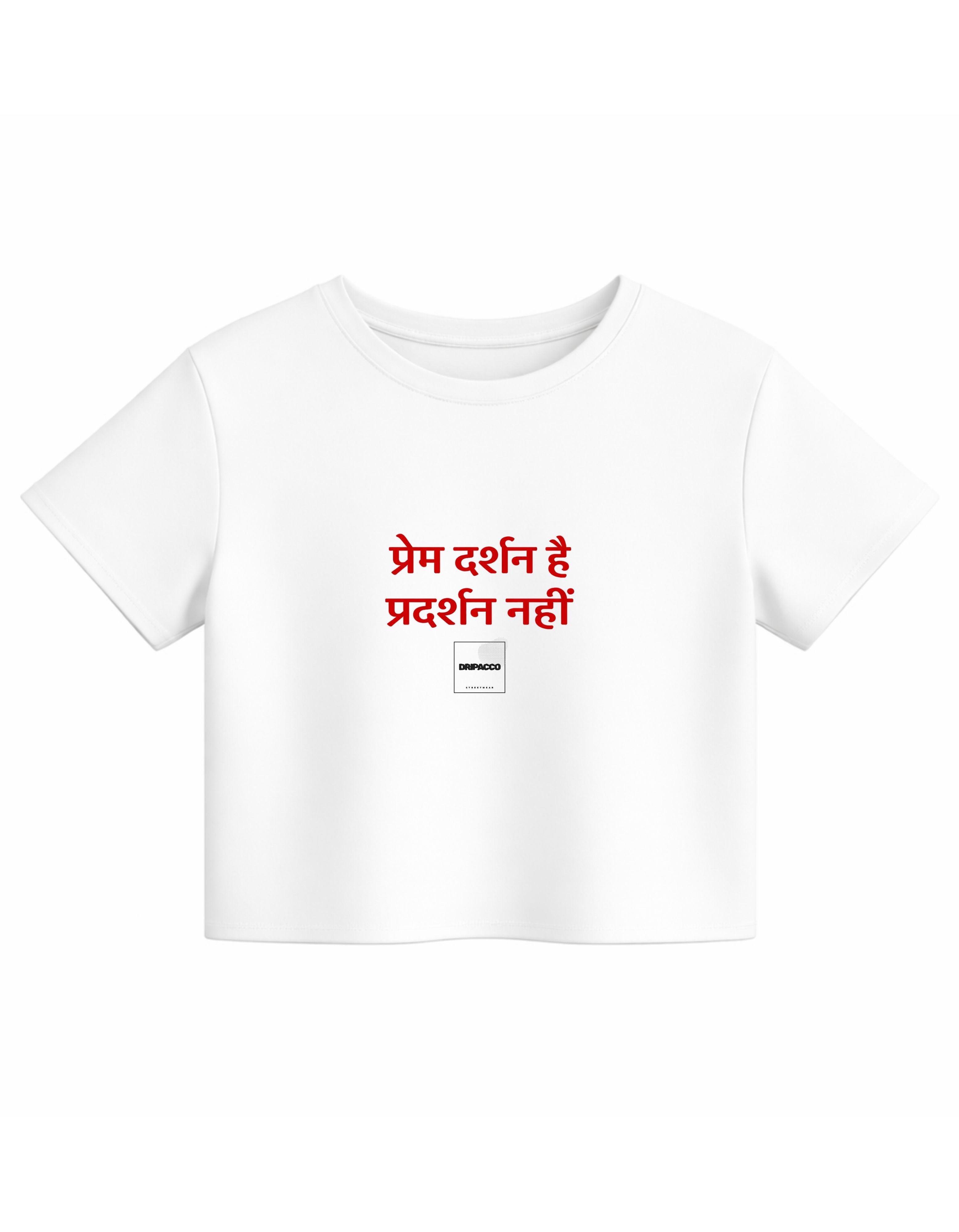 Prem graphic print streetwear crop top