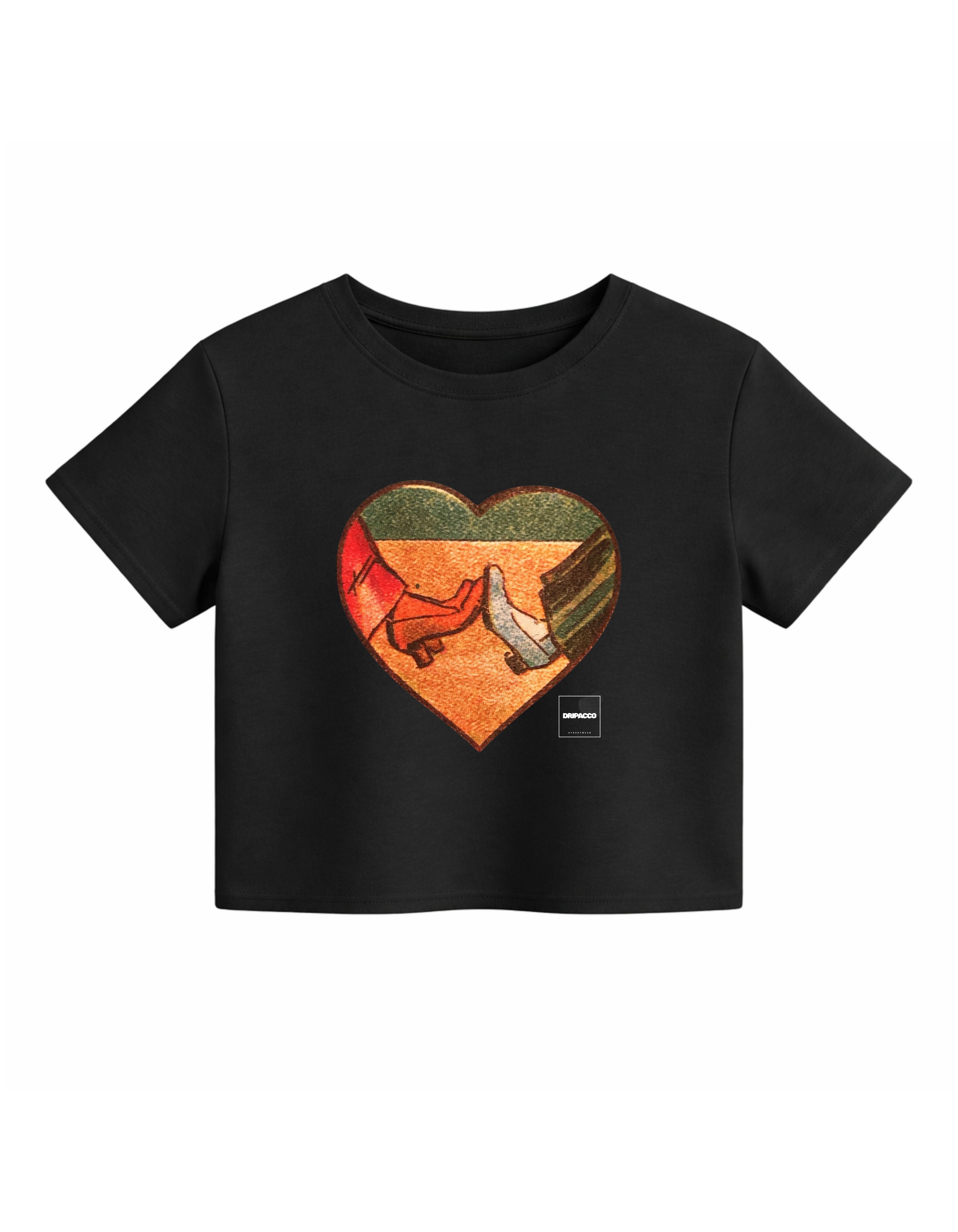 The Date graphic print streetwear crop top